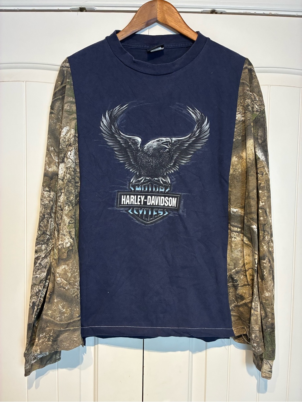 Reworked Harley-Davidson Long Sleeve Shirt Size XXL